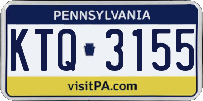 PA license plate KTQ3155