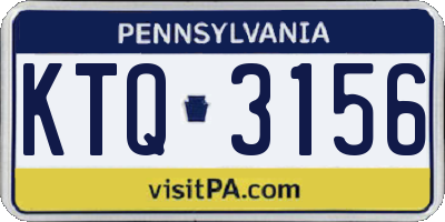 PA license plate KTQ3156
