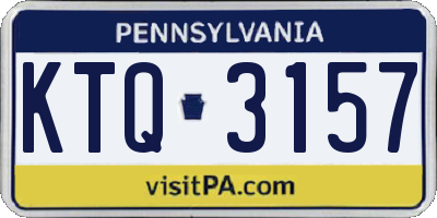 PA license plate KTQ3157