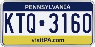 PA license plate KTQ3160
