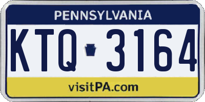 PA license plate KTQ3164