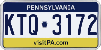 PA license plate KTQ3172