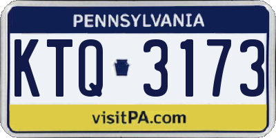 PA license plate KTQ3173