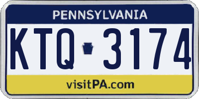 PA license plate KTQ3174