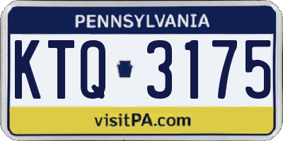 PA license plate KTQ3175