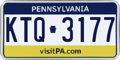 PA license plate KTQ3177