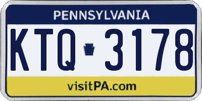 PA license plate KTQ3178