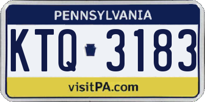 PA license plate KTQ3183