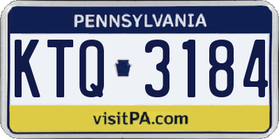 PA license plate KTQ3184
