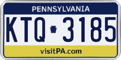 PA license plate KTQ3185