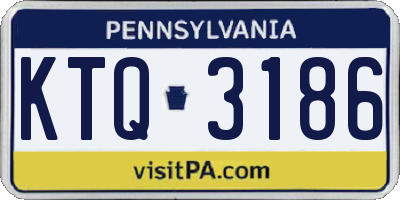 PA license plate KTQ3186