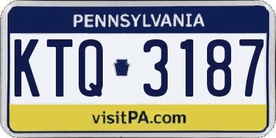 PA license plate KTQ3187