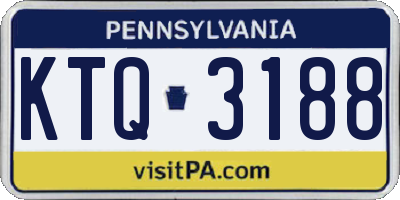 PA license plate KTQ3188