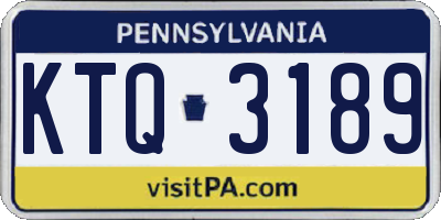 PA license plate KTQ3189