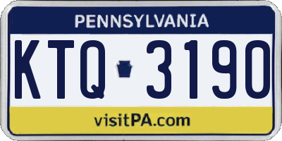 PA license plate KTQ3190