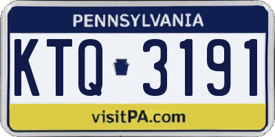 PA license plate KTQ3191