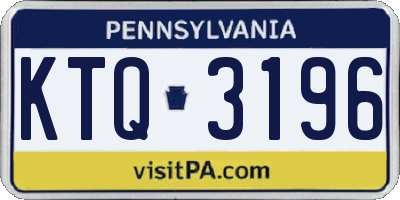 PA license plate KTQ3196