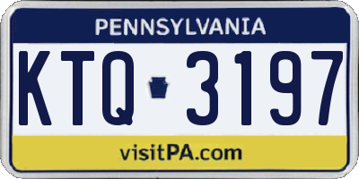 PA license plate KTQ3197