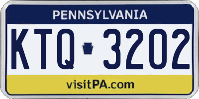 PA license plate KTQ3202