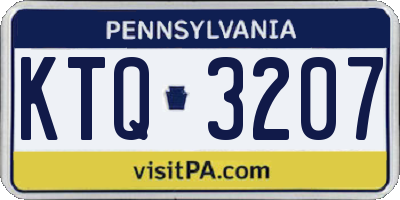 PA license plate KTQ3207