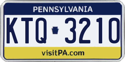 PA license plate KTQ3210