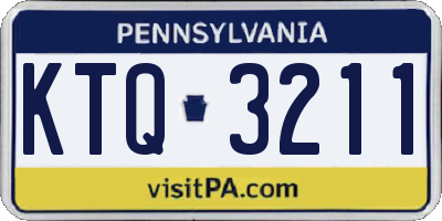 PA license plate KTQ3211
