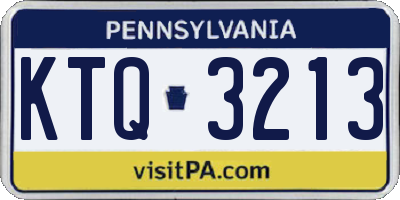 PA license plate KTQ3213