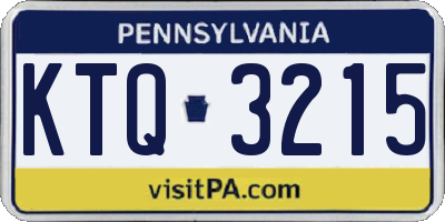 PA license plate KTQ3215
