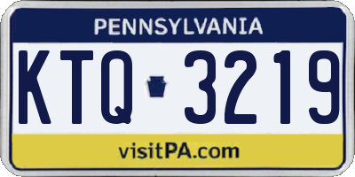 PA license plate KTQ3219