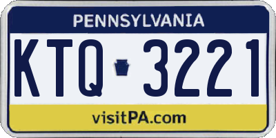 PA license plate KTQ3221