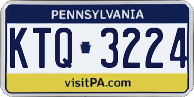 PA license plate KTQ3224