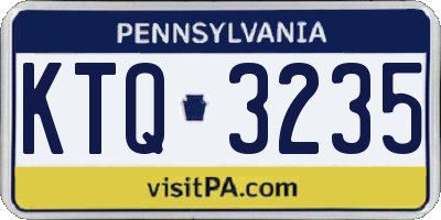PA license plate KTQ3235
