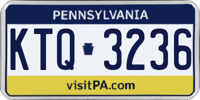 PA license plate KTQ3236