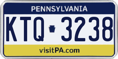 PA license plate KTQ3238