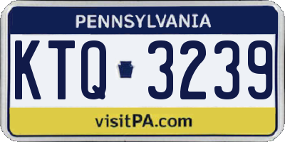 PA license plate KTQ3239