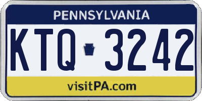 PA license plate KTQ3242
