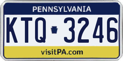 PA license plate KTQ3246