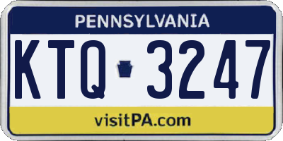 PA license plate KTQ3247