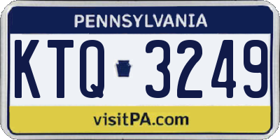 PA license plate KTQ3249