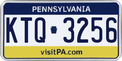 PA license plate KTQ3256