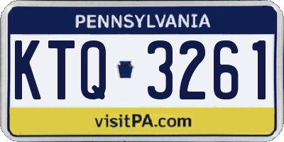 PA license plate KTQ3261