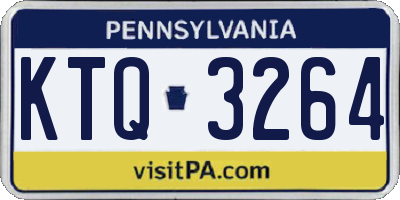 PA license plate KTQ3264
