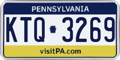PA license plate KTQ3269