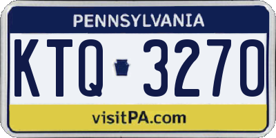 PA license plate KTQ3270