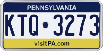 PA license plate KTQ3273