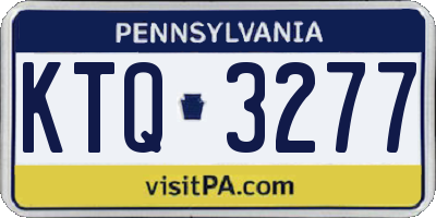 PA license plate KTQ3277