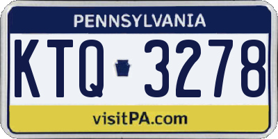 PA license plate KTQ3278