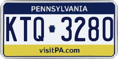 PA license plate KTQ3280