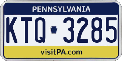 PA license plate KTQ3285