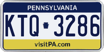 PA license plate KTQ3286